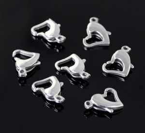 20pcs 10 * 14mm kaliteli parlak Paslanmaz çelik kalp ıstakoz clasphooks DIY kolye bilezik accessories.For .jewelry
