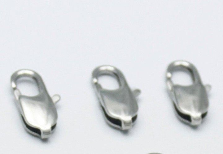 20pcs DIY jewelry finding Stainless steel polished fishtail Lobster Clasps & hook Fit Chain