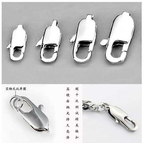 20pcs DIY jewelry finding Stainless steel polished fishtail Lobster Clasps & hook Fit Chain