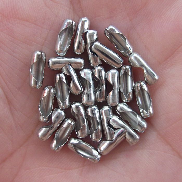 500pcs DIY jewelry accessories Stainless steel 2.4mm and 3.2mm bead chain connection Clasp
