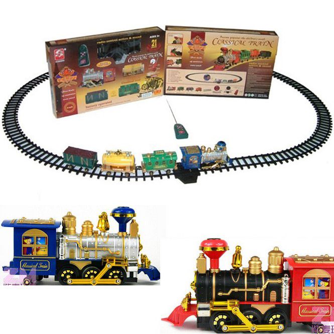 Electric Train Toy Track Toy Remote Control Classic Train 