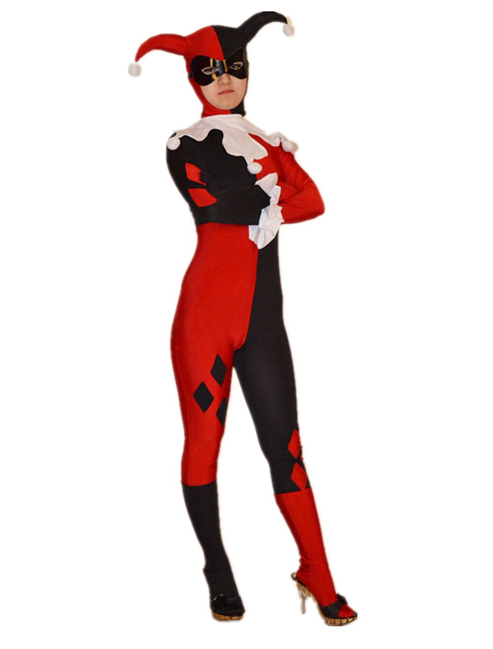 Online Cheap Batman Villain Harley Quinn Costume Bodysuit By Luckysuits