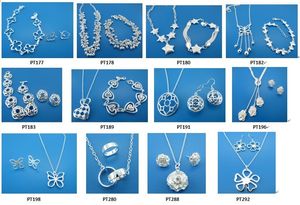 Spedizione gratuita con numero di monitoraggio Best Sell Women's Delicate Gioielli da regalo femminile 925 Set di gioielli Mix Silver Ploted