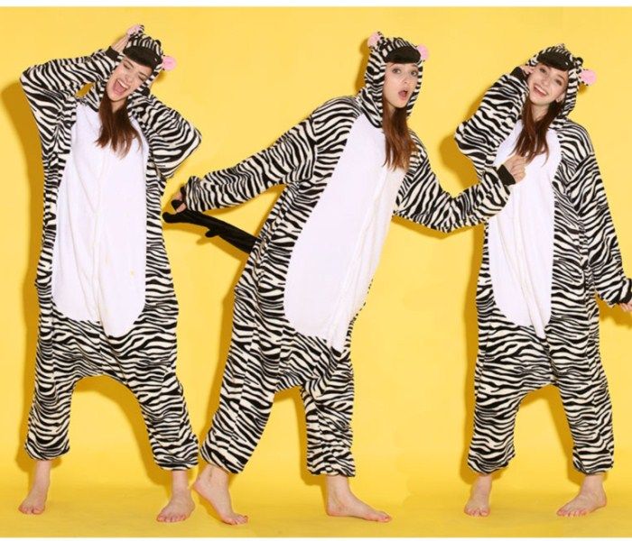Cartoon Animal Zebra Adult Onesies Onesie Pajamas Kigurumi Jumpsuit
