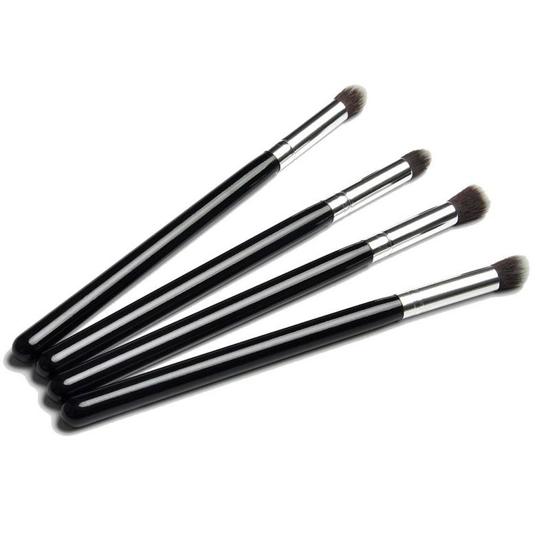2013 New Hot 10Pcs Synthetic Black bar silver tube Makeup Brushes Kit