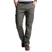 Men Bootcut Capris KUEGOU Men's Slim straight casual pants overalls