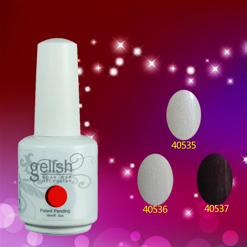 2015 Brand New Gelish Soak Off Nail Gel Polish Color Gel+Top Coat+Base