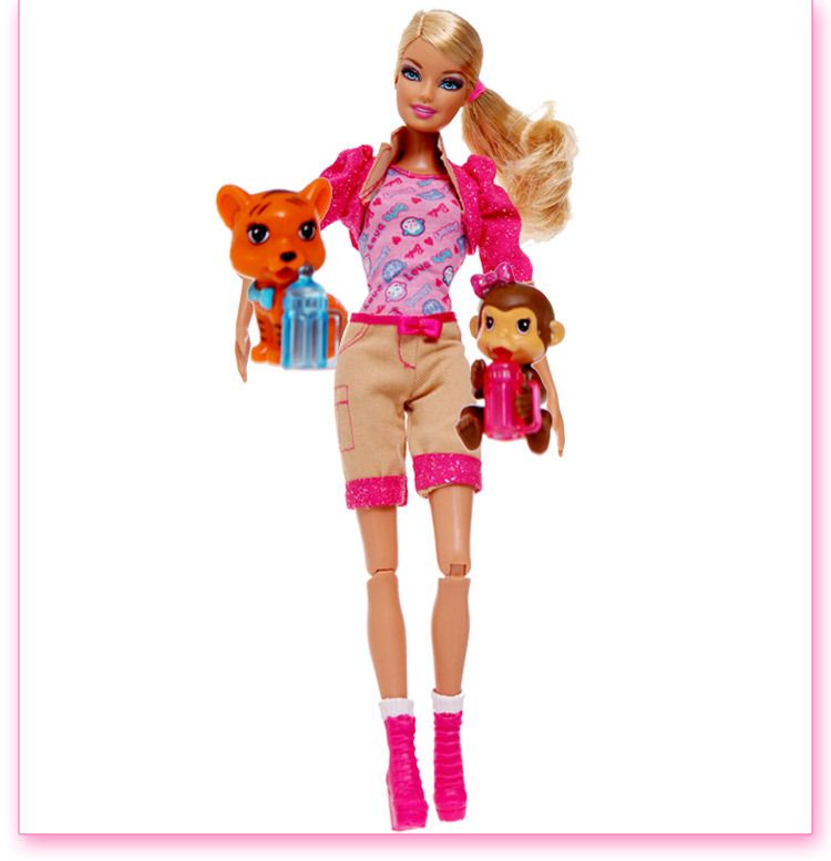 Muñeca Barbie Quiero Ser Cuidadora De Animales Zoologico Ori