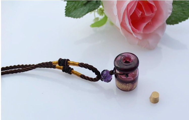 Bottle Necklace Pendant Diffuser Jewelry Charm Glass Perfume Bottle Necklace with Pendant Vial Essential Oil Bottle Pendant