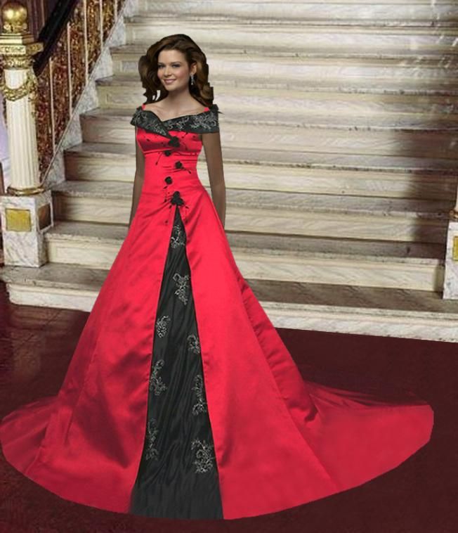 Red and black gothic prom dresses Red and black gothic prom dresses