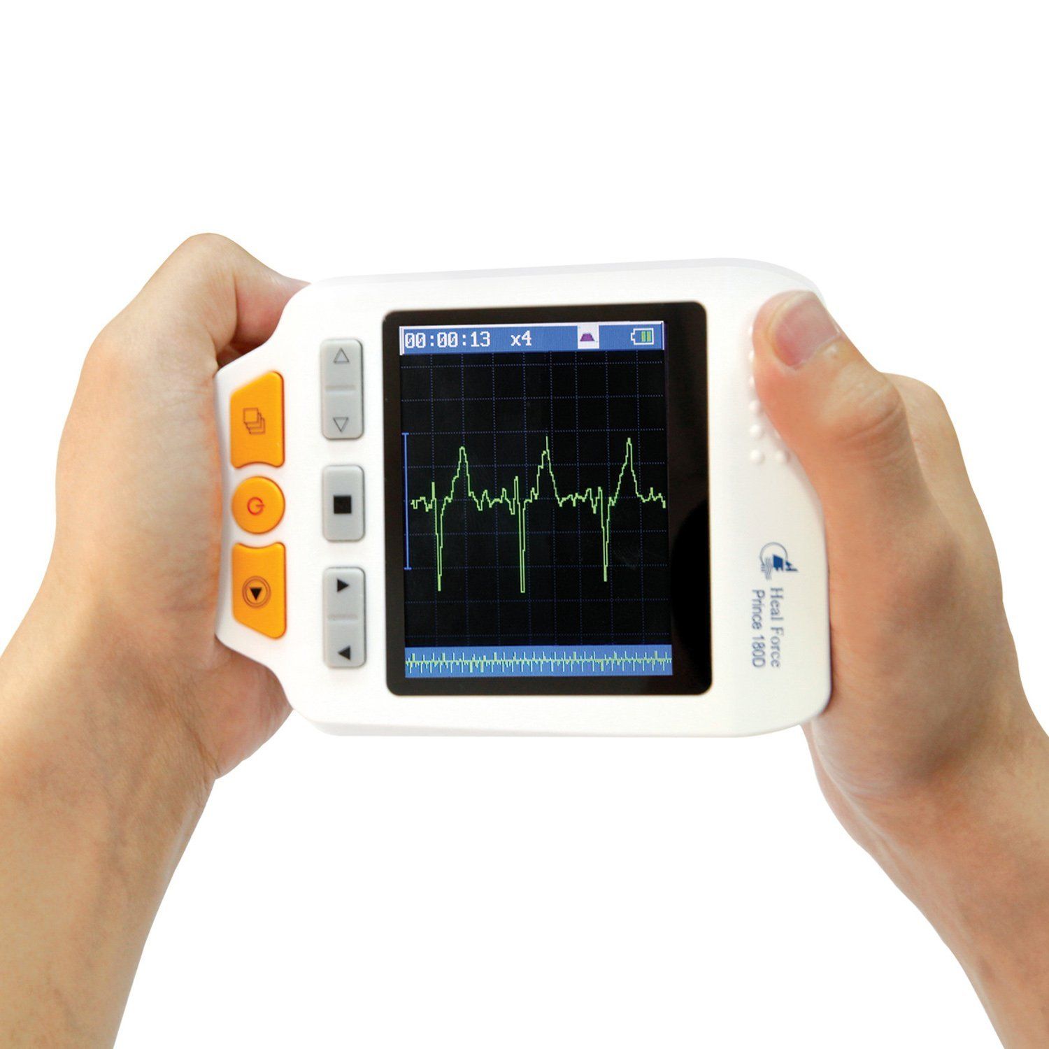 Heal Force Prince 180d Portable Ecg Monitor,30 Hours Continuous Recording, 3.5 Inch Color Screen