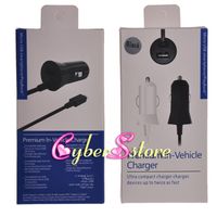 Wholesale Premium in Vehicle A Micro USB Cable Car Charger For iphone Ipad Samsung Galaxy S3 S4 HTC Cellphone phone