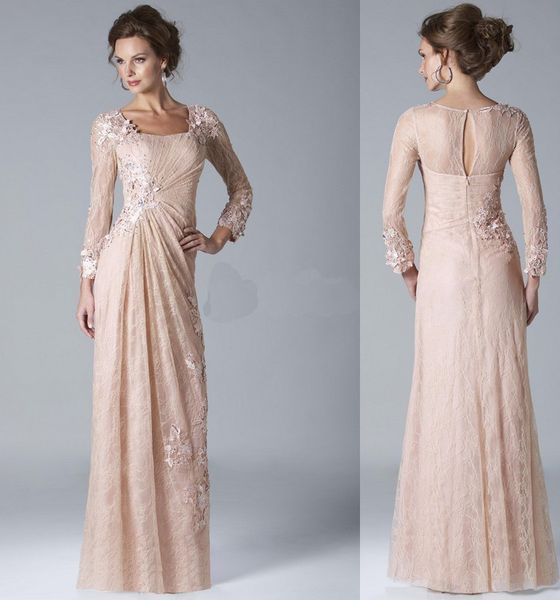 2015 New Collection Mother of the Bride Dresses Hollow Back Formal Gown Evening Dresses With Sheath Lace Appliuqes Long Sleeve Ankle-Length
2015 New Collection Mother of the Bride Dresses Hollow Back Formal Gown Evening Dresses With Sheath Lace Appliuqes Long Sleeve Ankle-Length