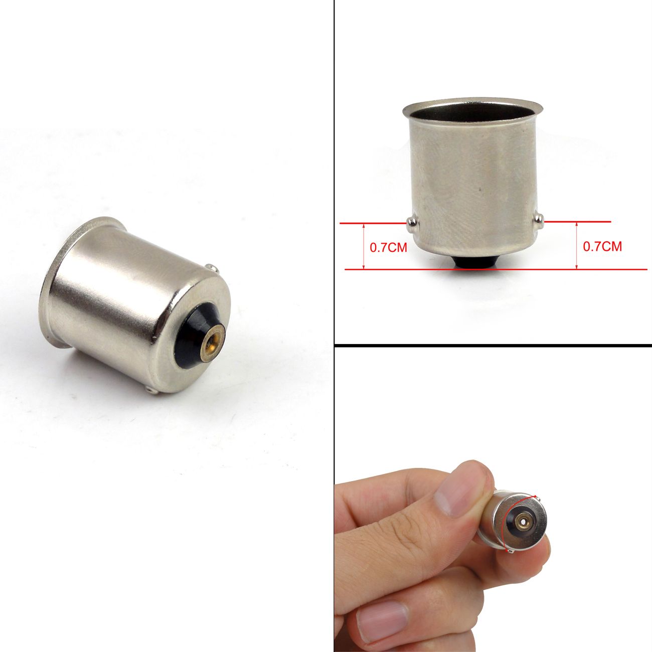 2017 1156 Bau15s Led Light Lamp Bulb Socket Base Fixture Adapter ...