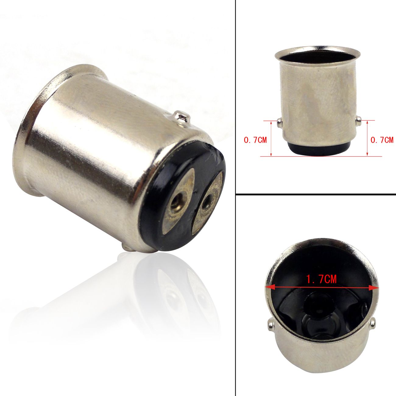 2017 1157 Ba15d Led Socket Base Lamp Adapter Converter 7528 Car Turn