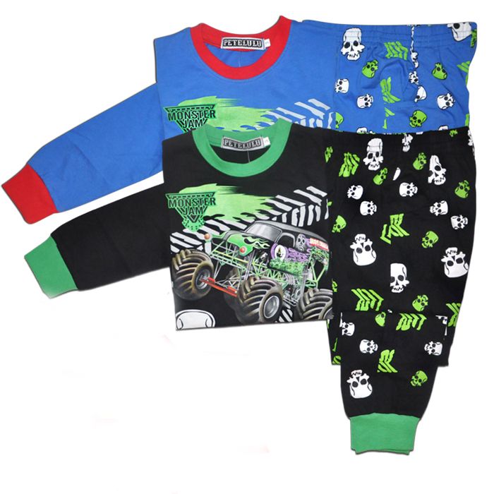2017 Retail 2013 Monster Jam Cotton Boy's Long Sleeve Clothing Children