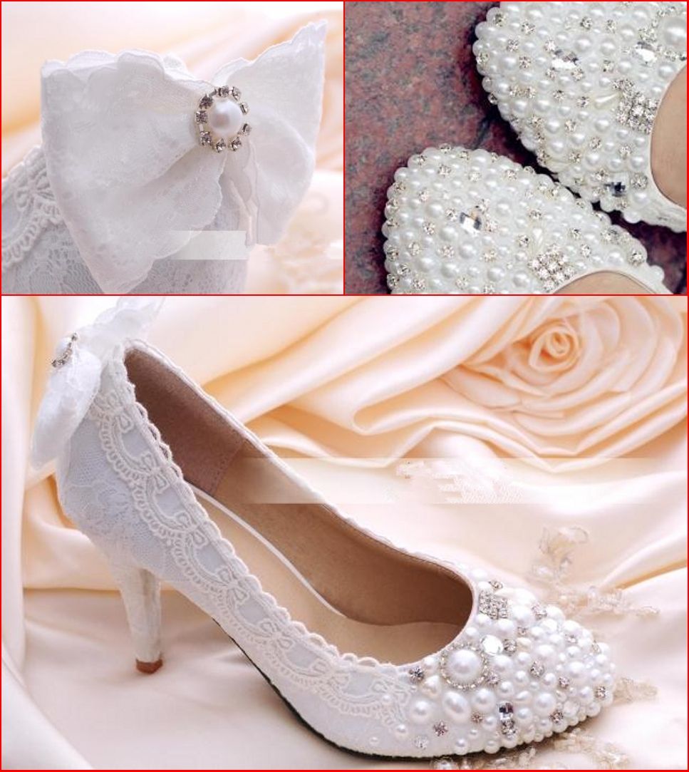 crystal lace bridal shoes