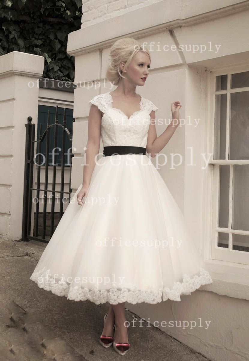 Office Vintage Tea Length Dress