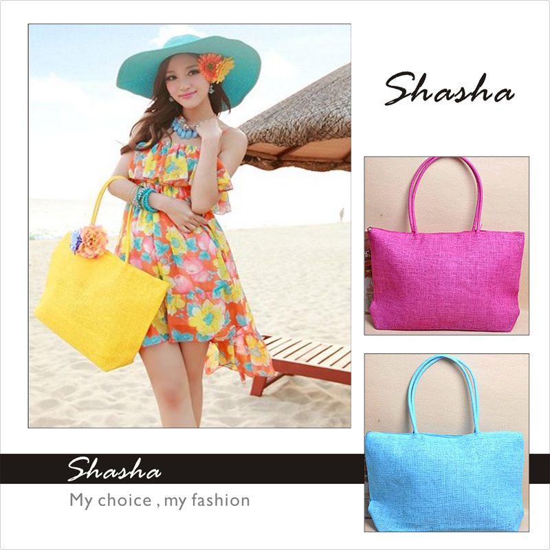 Women's Straw Bags Woven Bags Summer Holiday Beach Bags Travel Shoulder