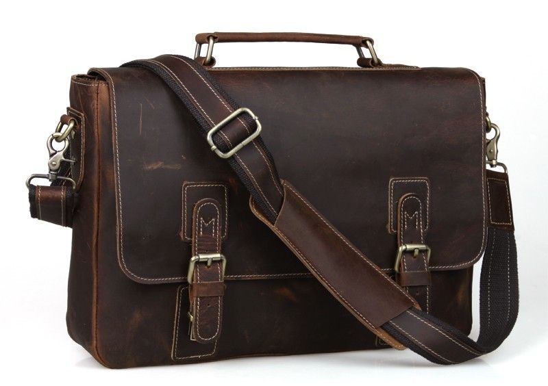 Mens Vintage Bull Real Leather Briefcase Baigio Genuine Mens Vintage Bull Real Leather Briefcase Baigio Genuine