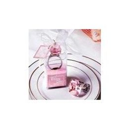 Pink diamond ring keychain