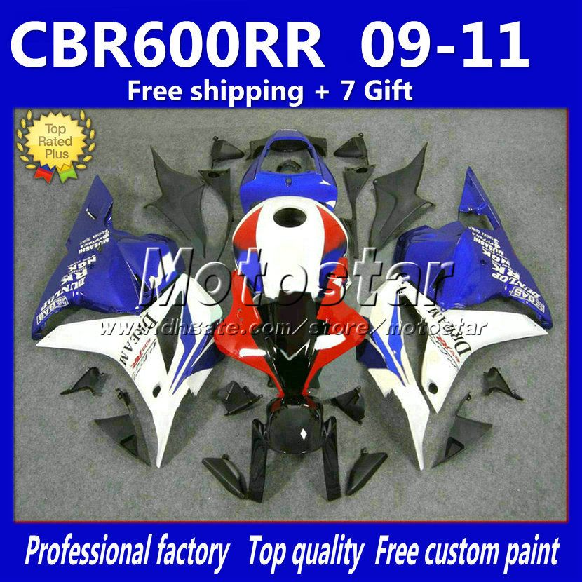 7Gifts injection white blue black fairings for HONDA CBR600RR F5 2009 2010 2011 racing fairing kit CBR 600 RR 09 10 11 rf7, Multi-color
7Gifts injection white blue black fairings for HONDA CBR600RR F5 2009 2010 2011 racing fairing kit CBR 600 RR 09 10 11 rf7, Multi-color