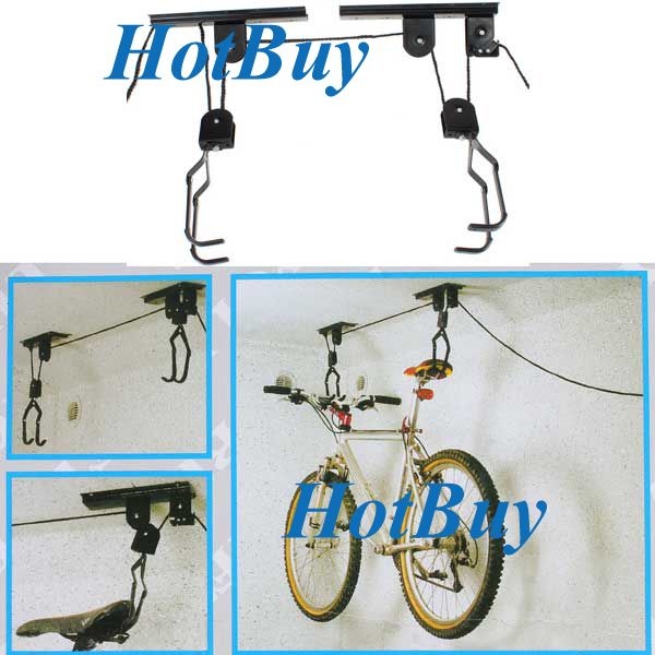 2017 Bicycle Lift Hoist Ceiling Mount Bike Storage Hanger Roof Rack