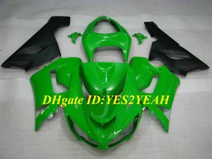 Kawasaki Ninja ZX6R için Enjeksiyon Kalıp Kalıcılık Kiti 636 05 06 ZX 6R 2005 2006 ABS Plastik Yeşil Siyah Perileri Set + Hediyeler SP08