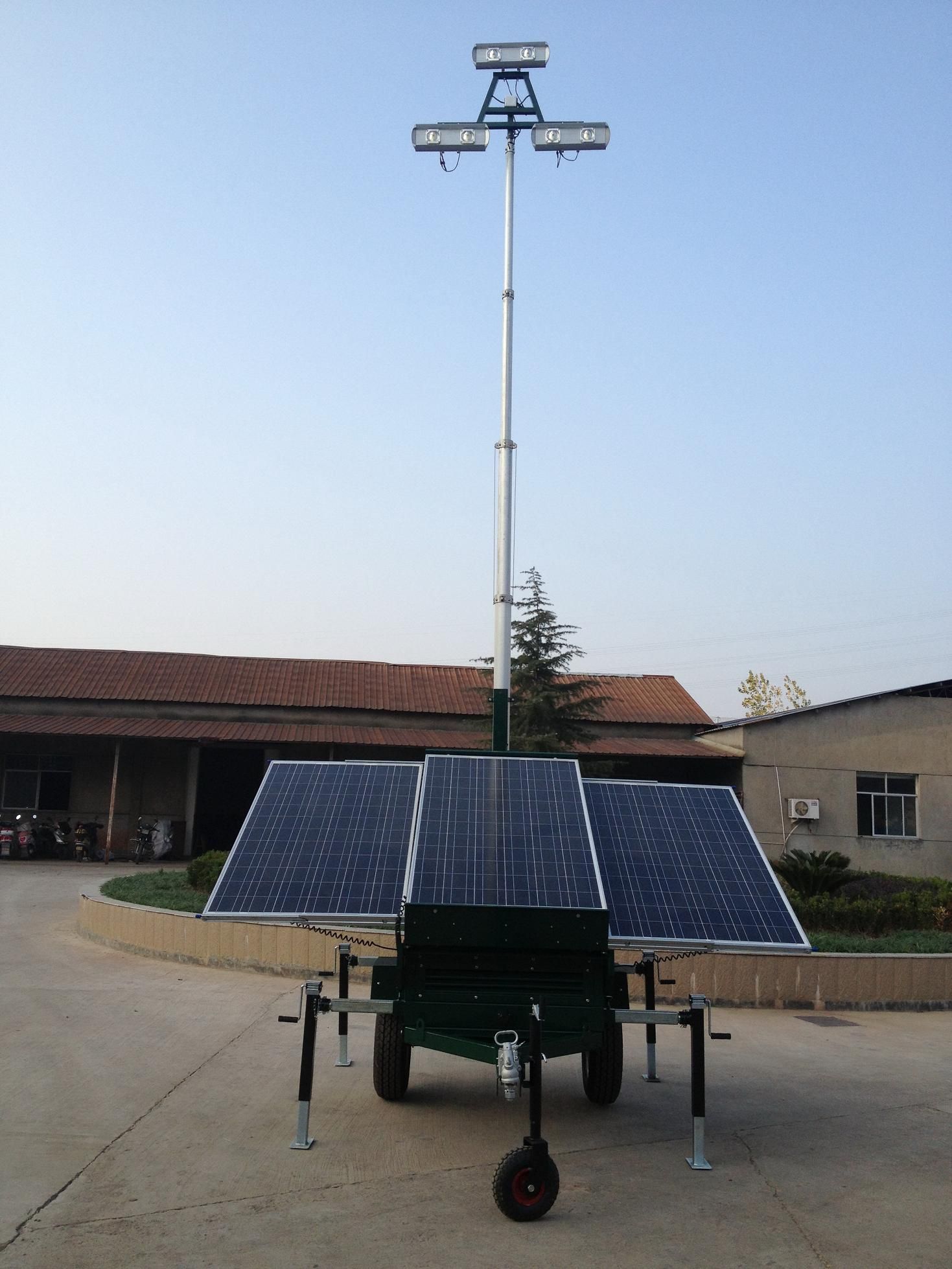 2017 Solar Wind Hybrid Power Lighting Tower ,Tower Solar Light,Solar Led Light Tower,Industria