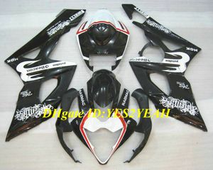 En popüler enjeksiyon kalıp kaporta kiti SUZUKİ GSXR1000 K5 05 06 GSXR 1000 2005 2006 ABS parlak siyah beyaz Grenaj seti + Hediyeler SE34