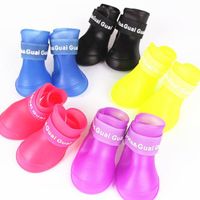 Wholesale 2013 Lefdy News DOG BOOTS Waterproof Protective Rubber Pet Rain Shoes Booties of Candy Colors