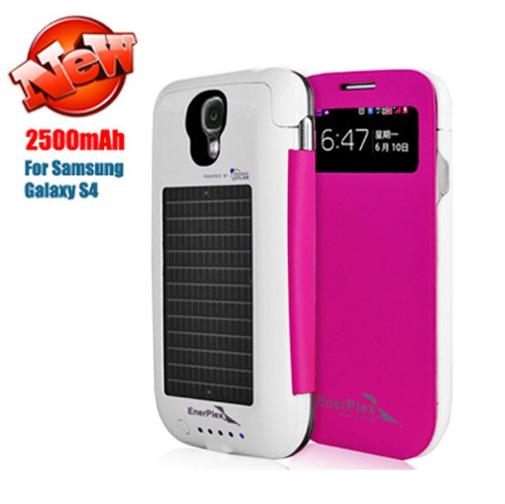 Solar Battery Case Mobile Charger 2500mah Back Up Power Bank Cell Phone