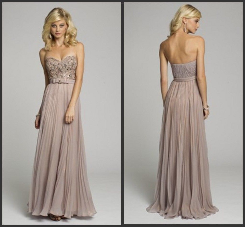 2014 Beautiful Junior Bridesmaid Dresses Light Grey A Line Sweetheart
