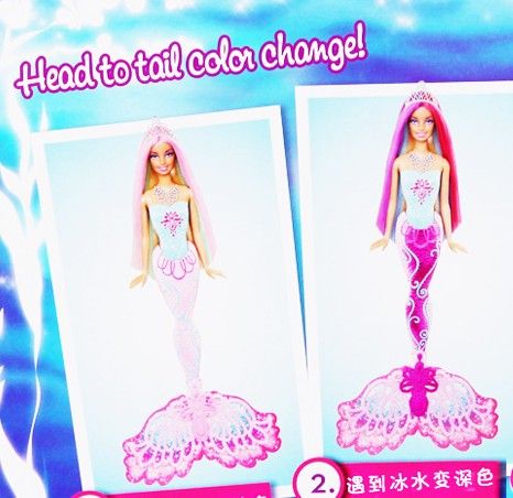 Barbie Doll Color Magic Mermaid X9178 Hair Color Change Original Brand Girl Dolls Black Dolls