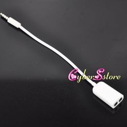 Wholesale 3 mm Male To Double Female Earphone Headphone Audio Splitter Adapter Aux Cable