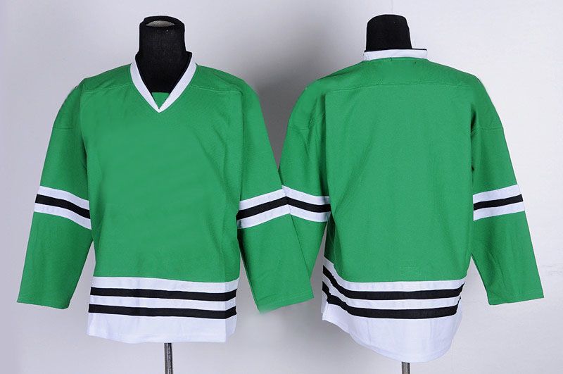 New Blackhawks Green Hockey Jerseys Blank Style Hockey Wears for Men