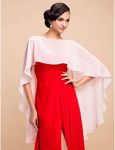 Christmas Extra White Black Chiffon Short Bridal Wedding Wraps/Evening Hood/Wedding Hooded Poncho (More Colors) HW1220005