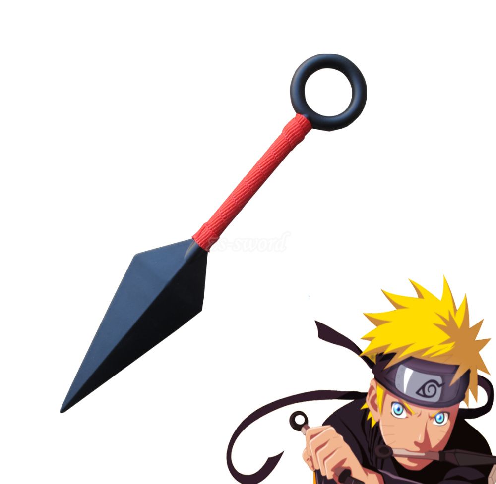 Set of 3 Red Throwing Knives Kunai Naruto Ninja Furnish Japanese