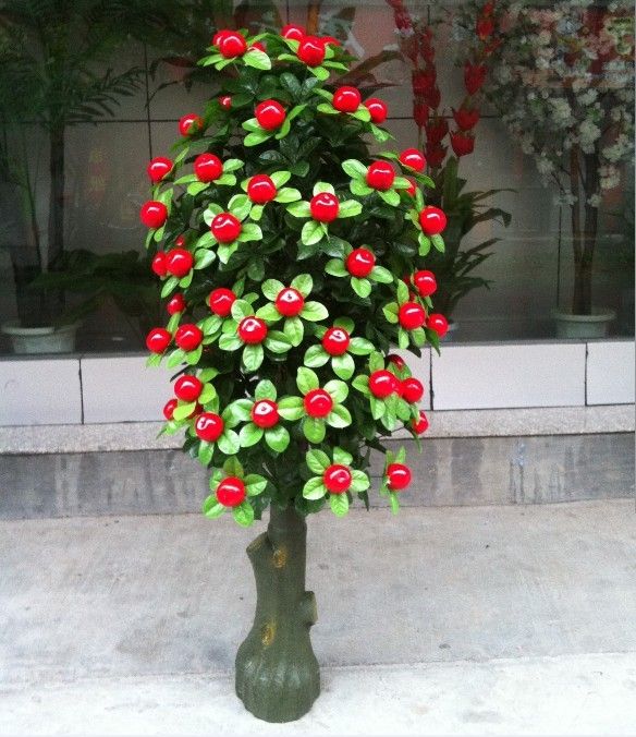 2018 Plum Leaf Crab Kumquat Tree Fake Tree Artificial Tree Derlook 1.3