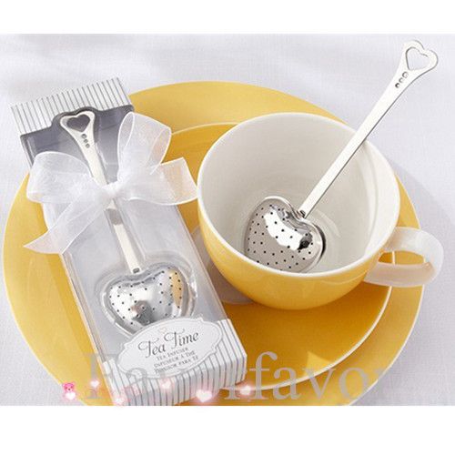 2017 Dhl !tea Time Heart Shapetea Infuser Wedding Favors In Elegant