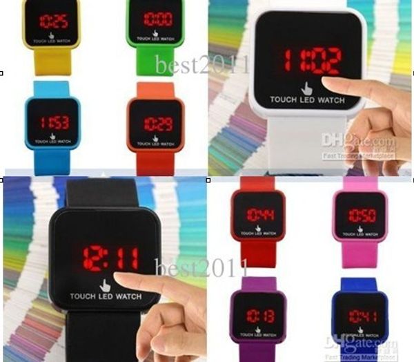 2014 fa hion touch creen mirror led date ilicone men lady outdoor port watch candy color men women led watche 50pc dhl free
2014 fa hion touch creen mirror led date ilicone men lady outdoor port watch candy color men women led watche 50pc dhl free