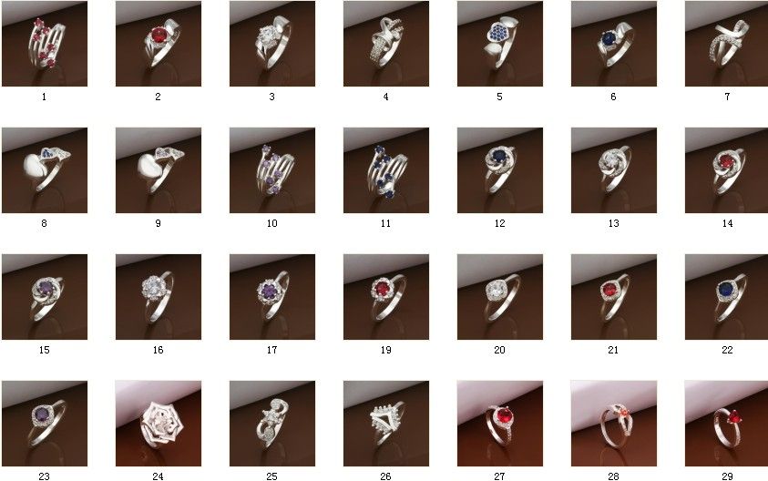 Hot sales Mixed Order Multi Styles 925 Sterling Silver Fashion Vogue Rings Crystal band edge stone rings the best anniversary gift 30pcs
Hot sales Mixed Order Multi Styles 925 Sterling Silver Fashion Vogue Rings Crystal band edge stone rings the best anniversary gift 30pcs