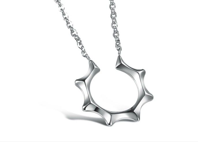 Fashion Couple lover's Jewelry Gifts N871 Popular TV Master's Sun pendant Jewelry Stainless Steel Couple necklace SILVER