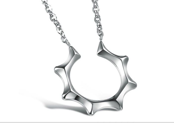 Fashion Couple lover's Jewelry Gifts N871 Popular TV Master's Sun pendant Jewelry Stainless Steel Couple necklace SILVER