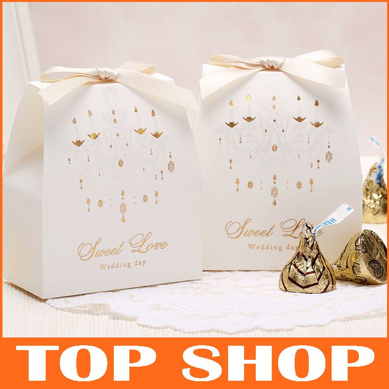 Wedding Gift Boxes Cardboard White Wedding Ceremony Celebration Creative Lighting Wedding