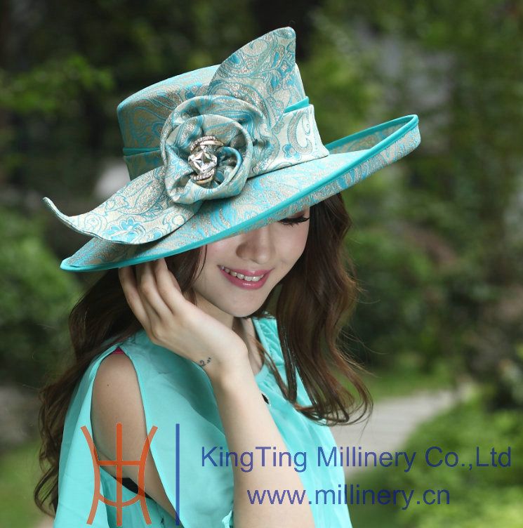 Women Dress Hat Satin Dress Hat Fashion Dress Church Hat Ladies' 100 Polyester Hats Fashion Hat