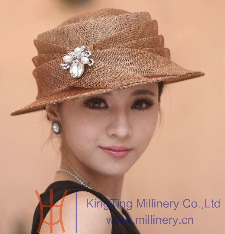 Women Hat Sinamay Church Hat Sun Shading Sinamay Fabric Hat Women Dress