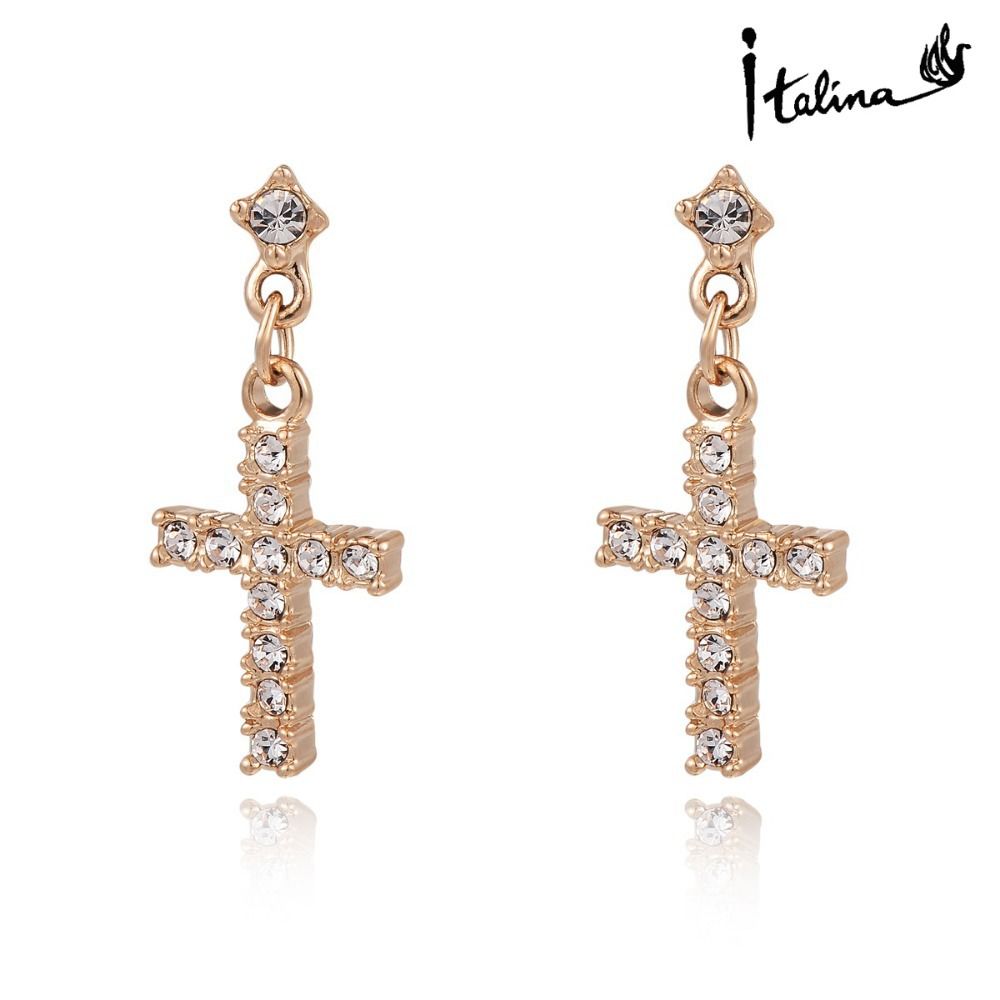 New Arrival Cross Dangle Earrings With Swarovski Crystal Stellux 18K Rose Gold Plated Top Quality Gift Jewelry #RG20309
New Arrival Cross Dangle Earrings With Swarovski Crystal Stellux 18K Rose Gold Plated Top Quality Gift Jewelry #RG20309