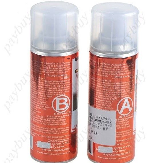 Hot New License Plate Reflective Spray Invisible Spray Photo Blocker