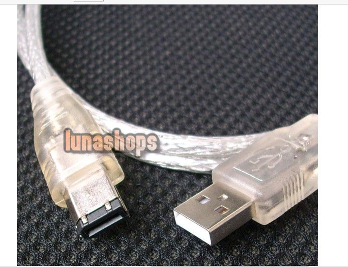 USB to IEEE 1394 4 to 6 Pin Firewire ILink DV Cable PC Online with